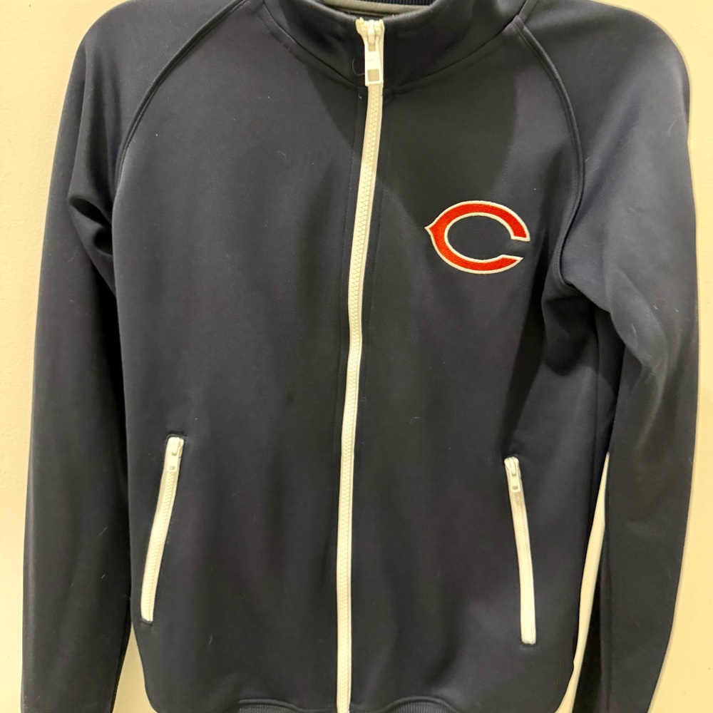 Men's Navy Blue Chicago Bears Zip Up